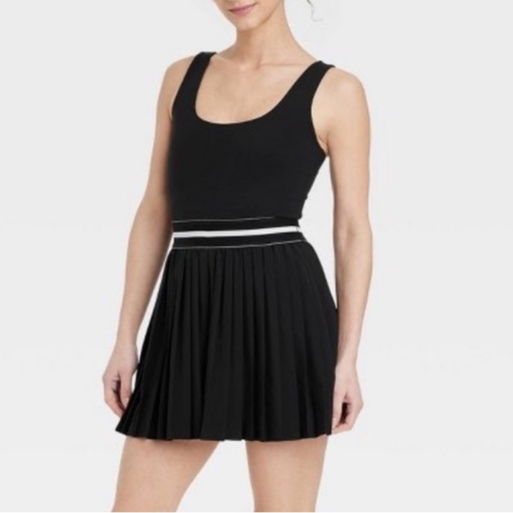 all in motion Black Pleated Active Dress Size Small